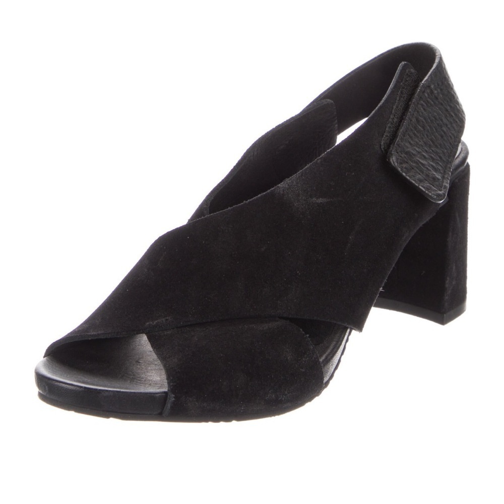 Pedro Garcia Black Nubuck Slingback Sandals​